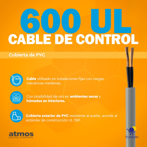 Cable De Control, 600 Ul 4gx16 Awg 1.5mm² | 10 Metros