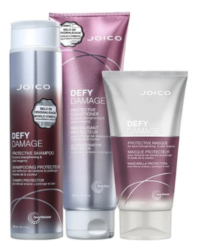 Kit Joico Defy Damage Shampoo+ Condicionador+ Máscara Pq