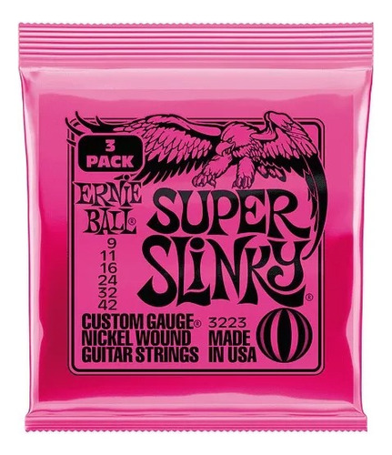 Cuerdas Ernie Ball 9-42 Pack 3 Set 