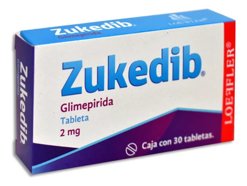 Glimepirida 2 Mg Zukedib Caja Con 30 Tabletas Loeffler