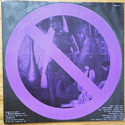 Christian Death / Zero Sex / 1er Press Vinyl / U.k. / 1989 (Usado)