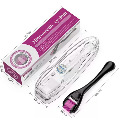 Dermaroller Facial Barba 0.5 Mm Titanio + Serum Barba