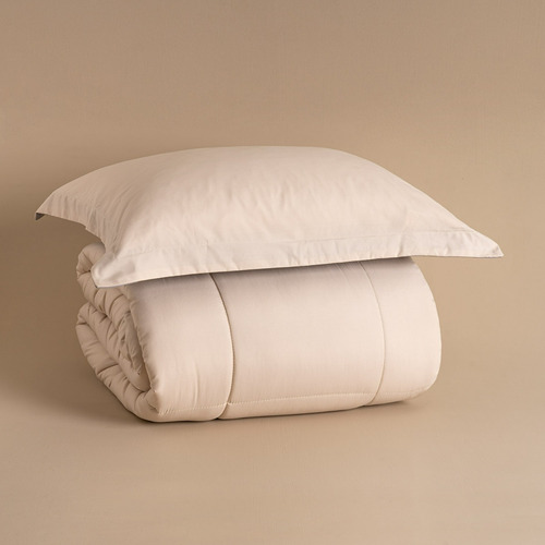 Plumón Quilt De 1.5 Plaza Arredo Reversible Colores Lisos Cl