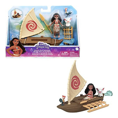 Mattel Disney Princess Moana - Juego De Muñeca Y Barco Pequ