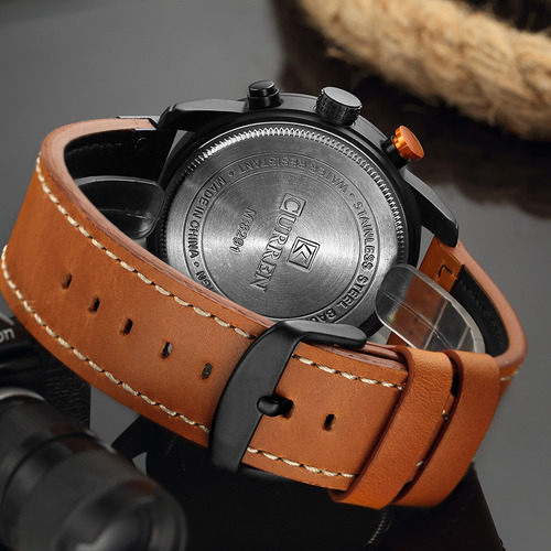 Reloj Pulsera Curren Moderno De Cuero Sintético Para Hombre