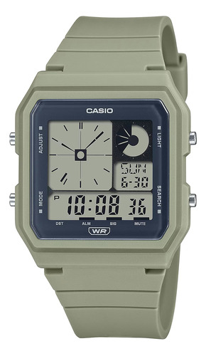 Pulseira de relógio unissex feminina Casio LF-20W-3adf Core Cor: bege, cor do bisel, cor de fundo bege, cinza