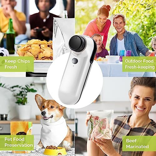 , Bag Sealing Machine Heat Sealer With Cutter Rechargeable