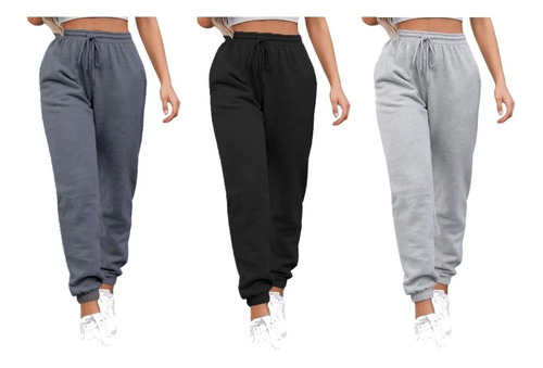 Pack X3 Pantalones Babuchas Algodon Joggers Jogging Unisex