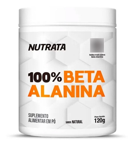 Beta Alanina 100% Pura 120g Natural - Nutrata