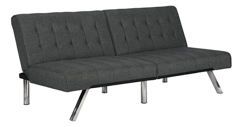 Dhp Emily Futon Convertible, Negro, Tela, Marino