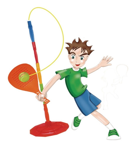Imagen 1 de 4 de Tenis Giratorio Tenisol Juego Playa Paleta Pelota Juegosol