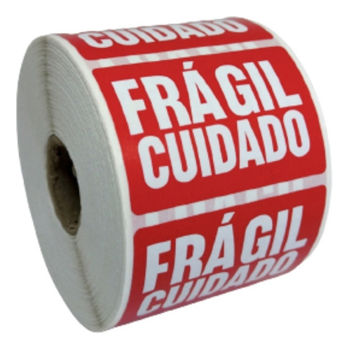 Etiqueta Selo Fragil Cuidado 60x40 2000 Etiquetas