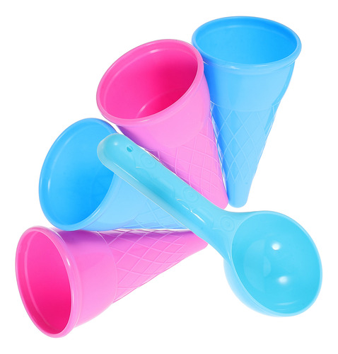 Juego De 5 Cucharas De Playa Para Niños Con Forma De Cono De