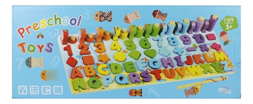 Rompecabezas Juguete Didactico Madera Magnetico Alfabeto M08