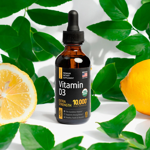 Gotas De Vitamina D3 10,000 Iu (250 Mcg) 60 Ml Raw Science