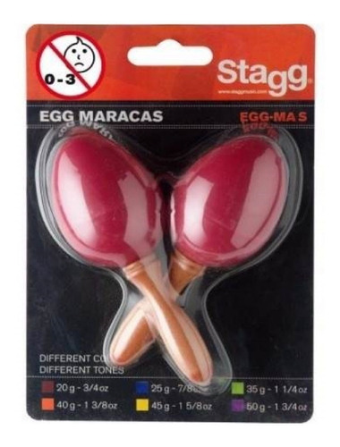 Huevos Maracas Mango Largo X Par Rojo 20g Stagg Segmsrd