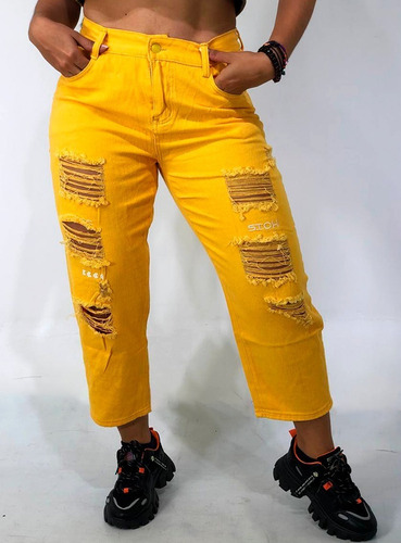 Imagen 3 de 3 de Pantalones Capri Dama Juvenil Jean Mayor Detal