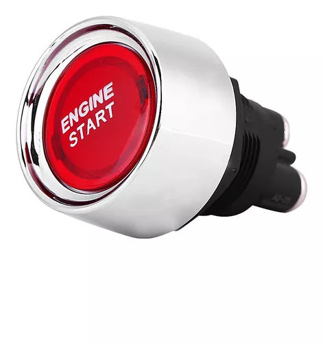 Interruptor de botón de arranque del motor de coche 12V-24V Botón de  arranque de encendido (rojo) Botón de arranque del motor
