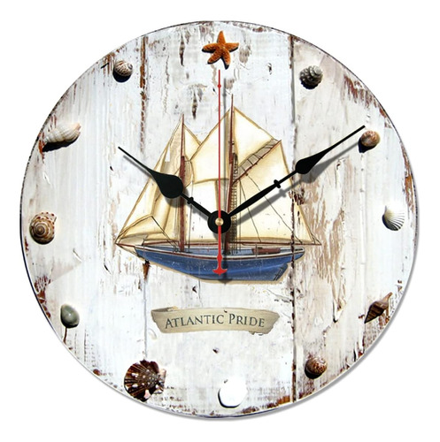 Telisha Reloj De Pared De Madera Cupido Ángel Shabby Brown R