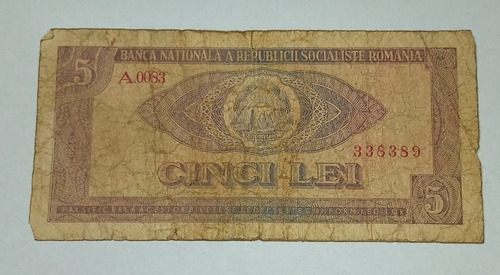 Billete De Rumania 5 Lei 1966 P.93 Fine