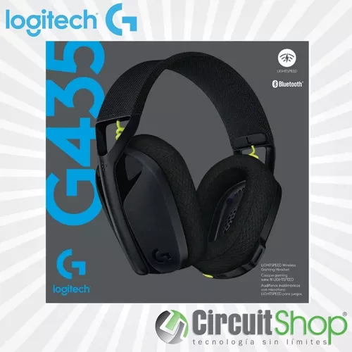 Headset gaming Logitech G435 Lightspeed Negro - Auriculares para ordenador