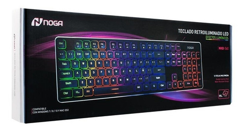 Teclado Gamer Silencioso Retroiluminado Led Noga Nkb 560