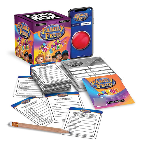 Family Feud Kids Edition Box, Preguntas Amigables Para Los N