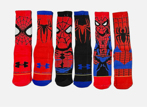 Calcetines Dibujos Animados Caricaturas Super Heroes 6 Pares