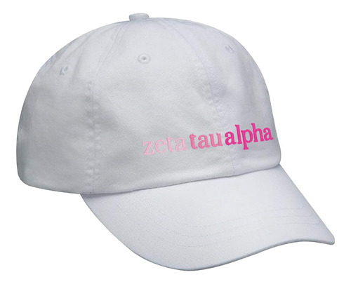 Gorra De Béisbol Zeta Tau Alpha Sorority Hilo Rosa Degradado