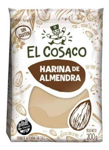 Harina De Almendra Sin Tacc Libre Gluten El Cosaco 200 Gr