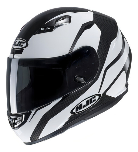 Casco de moto Hjc Cs 15 Sebka con pintura de carbono negro