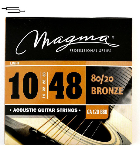 Cuerdas Guitarra Acustica Magma Ga120b80 Bronze 80/20    