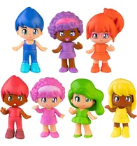 Comprar Genial Set Pinypon Tubo Arcoíris De 7 Figuras Muñecas