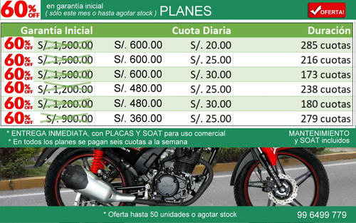 Imagen 2 de 10 de Motos Alquiler Venta Soat Mantenimiento Incluido