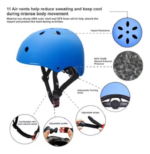 Set Proteccion Niño/a Para Patines,bicicleta,skate,azul Rosa