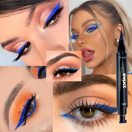 Delineador impermeável indelével Double Seal Cat Eyeliner Color Red