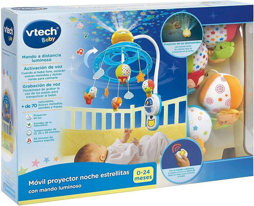 Vtech Proyector Movil Noche D Estrella A Control Remoto Bebé