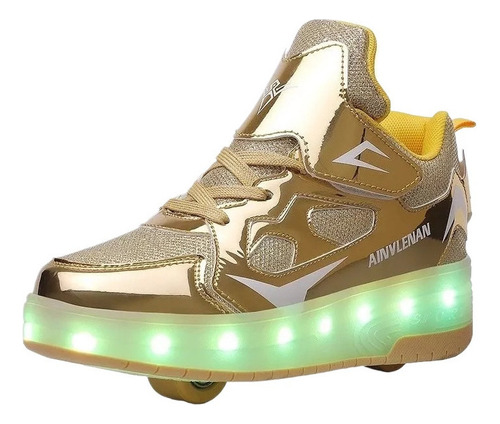 Zapatos Infantiles Con Luces Led, Patines Con Ruedas