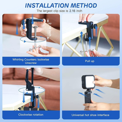 Soporte Para Teléfono Celular, Brazo Articulado Con Luz