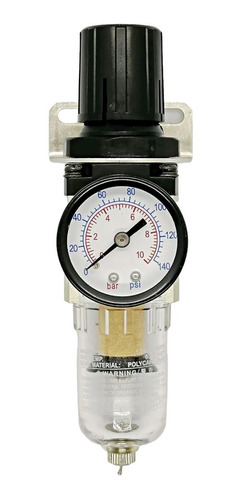 Filtro Regulador Presión C/manómetro Trampa Agua Compresor 