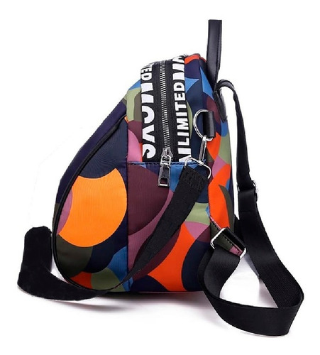 Bolsa Mochila Mujer Juvenil Cierre Antirrobo Back Pack Bk027 Color Multicolor