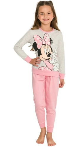 Pijama Infantil Inverno Minnie Disney Evanilda 0019 - 4 À 10