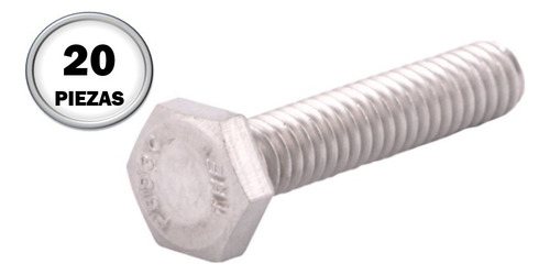 20 Tornillos Hexagonal Acero Inox. Rp 3/4-10 X 4-1/2 P