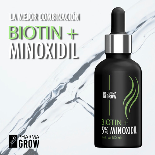 Pharma Grow Minoxidil 5% + Biotina Solución Tópica 50ml