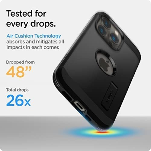Capa Spigen Tough Armor iPhone 13 Pro Max, Preta E Forte