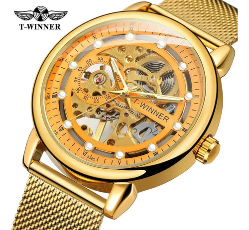Gold Shell Gold Face - Mecánica De Moda Masculina T-winner 2