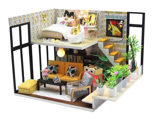 Casa De Muñecas Miniatura Diy, Para Armar Bricolage -25%off 