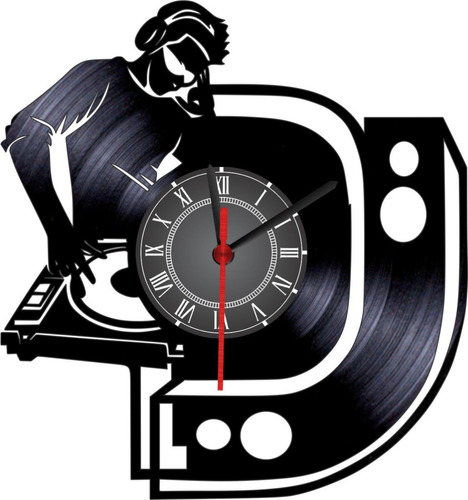 Reloj En Vinilo Lp Diseños Dj /vinyl Clock Dj Music