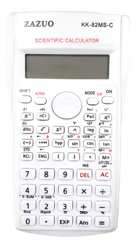 Calculadora científica de 240 funciones con vitrina blanca de 2 líneas