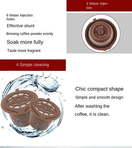 3pcs Filter For Inissia C40 Coffee Capsule Mugs
